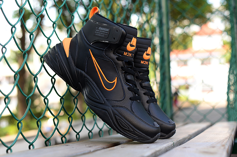 Nike M2K Tekno Mid Black Orange Shoes